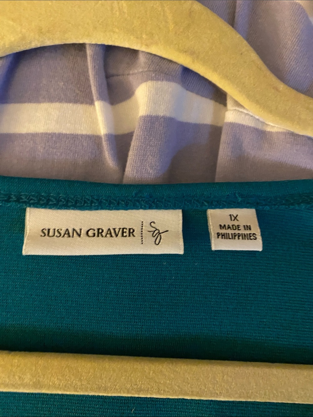 Susan Graver Teal Midi Scoop Neck Dress - Picture 3 of 4